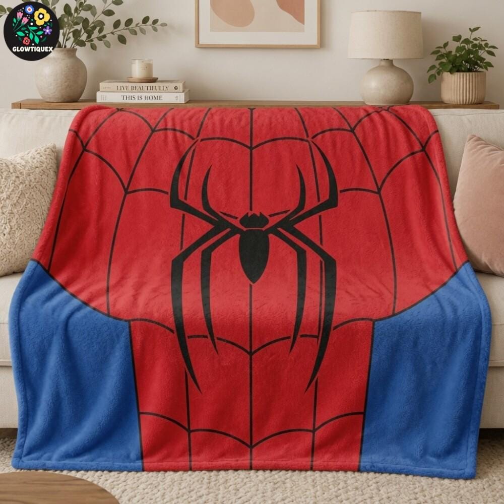 Spidey Brand New Day Blanket, Amazing Spider Fleece Blanket, Spider Superhero Birthday Fleece Blanket, Boys Blanket Throw Birthday Gift