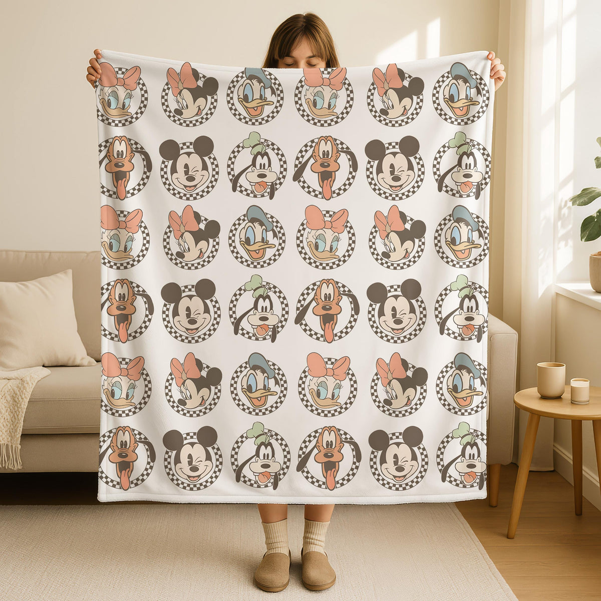 Disney Mickey&Friends Blanket, Mickey Mouse Baby Blanket, Cartoon Style Gift for Boys and Girls,Classic Mickey Co Nursery Decor,Disney Gift