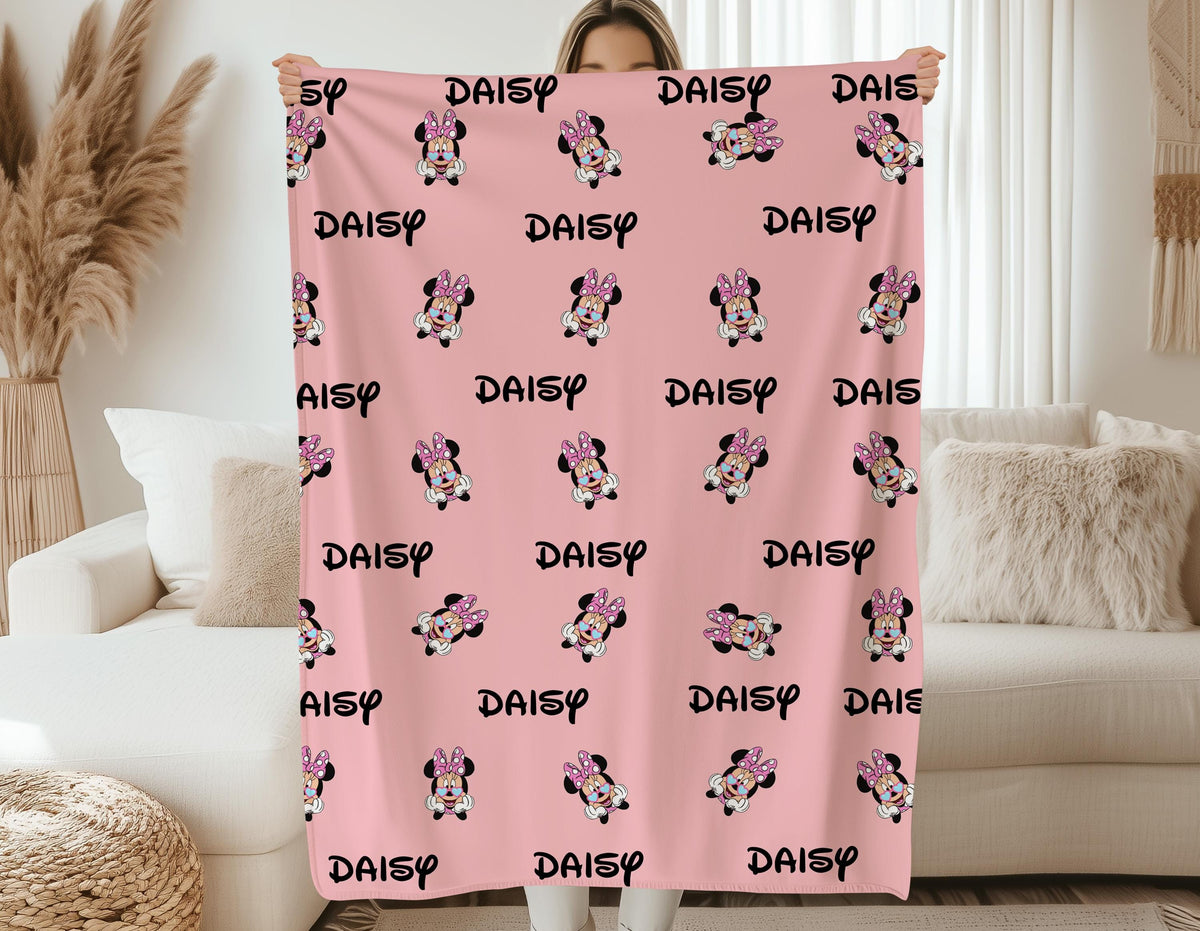Personalized Disney Name Blanket with Minnie Mouse Character, Perfect Gift for Kids, Disney Minnie Mouse Blanket, Kid Gift, Disney Gifts,