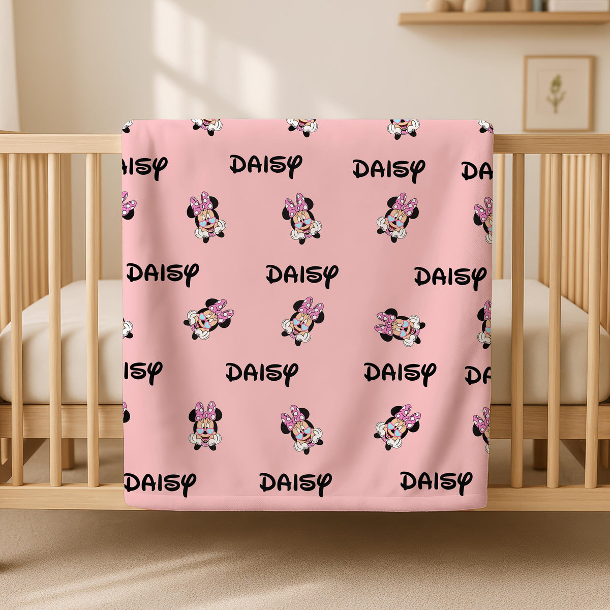 Personalized Disney Name Blanket with Minnie Mouse Character, Perfect Gift for Kids, Disney Minnie Mouse Blanket, Kid Gift, Disney Gifts,