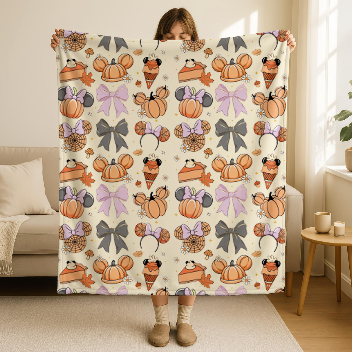 Halloween Magical Mouse Blanket, Autumn Fall Throw