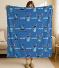 Personalize Disney Stitch Blanket, Kid Name Stitch Blanket, Cartoon Movie Blanket,Birthday Gift for Kids and Adults,Custom Name Stitch Throw