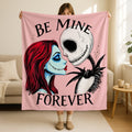 Be Mine Forever Blanket, Skeleton Lovers Sherpa Blanket, Gothic Valentine Gifts, Skeleton Couple Till Death Blanket, Romantic Creepy Gifts