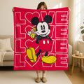 Mickey Mouse Love Blanket, Disney Love Throw Blanket, Valentine or Anniversary Gift, Cozy Family Blanket, Valentines Day Blanket, Gift Wife