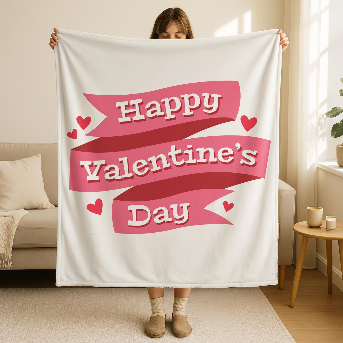 Happy Valentines Day Blanket, Valentines Blanket Gift, Happy Valentine Gift, Gift for Wife, Gift For Couples, I Love You Gifts, Gift for Her