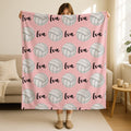 Custom Name Volleyball Blanket,Team Bows Blanket,Custom Sports Team Blanket,Custom Name Collage Throw,Sports Lover Gift,High School Gifts