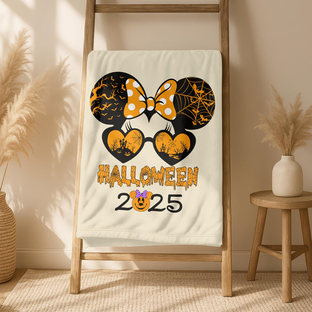 Halloween Disney 2025 Blanket, Minnie Mouse Halloween Blanket, Disney Blanket, Disney Home Decor, Minnie Blanket, Minnie Mouse Blanket