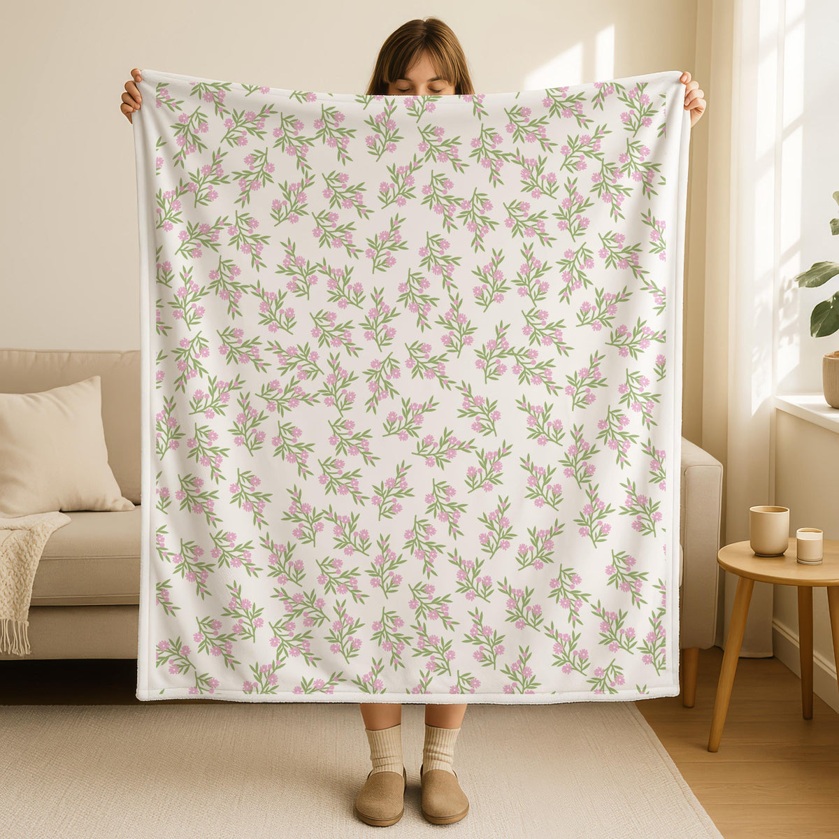 Wildflowers Throw Blanket, Boho Throw Blanket, Cottagecore Throw, Cottagecore Gifts,Wildflowers Home Decor,Birthday Gifts,Mom Gifts