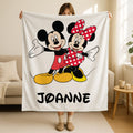 Personalized Disney Name Blanket, custom Minnie Mouse Blanket, Mickey Mouse Blanket, Cute Minnie Mouse Gift, Perfect Gift for Kids Adults,