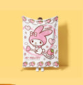 Kawaii My Melody Room Decor Blanket Personalized Custom Name Throw Cute Anime Fleece Bedding Aesthetic Gift for Teen Girls Kids