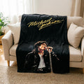 Michael Jackson Flannel Throw Blanket, Classic Pop Music Fan Decor