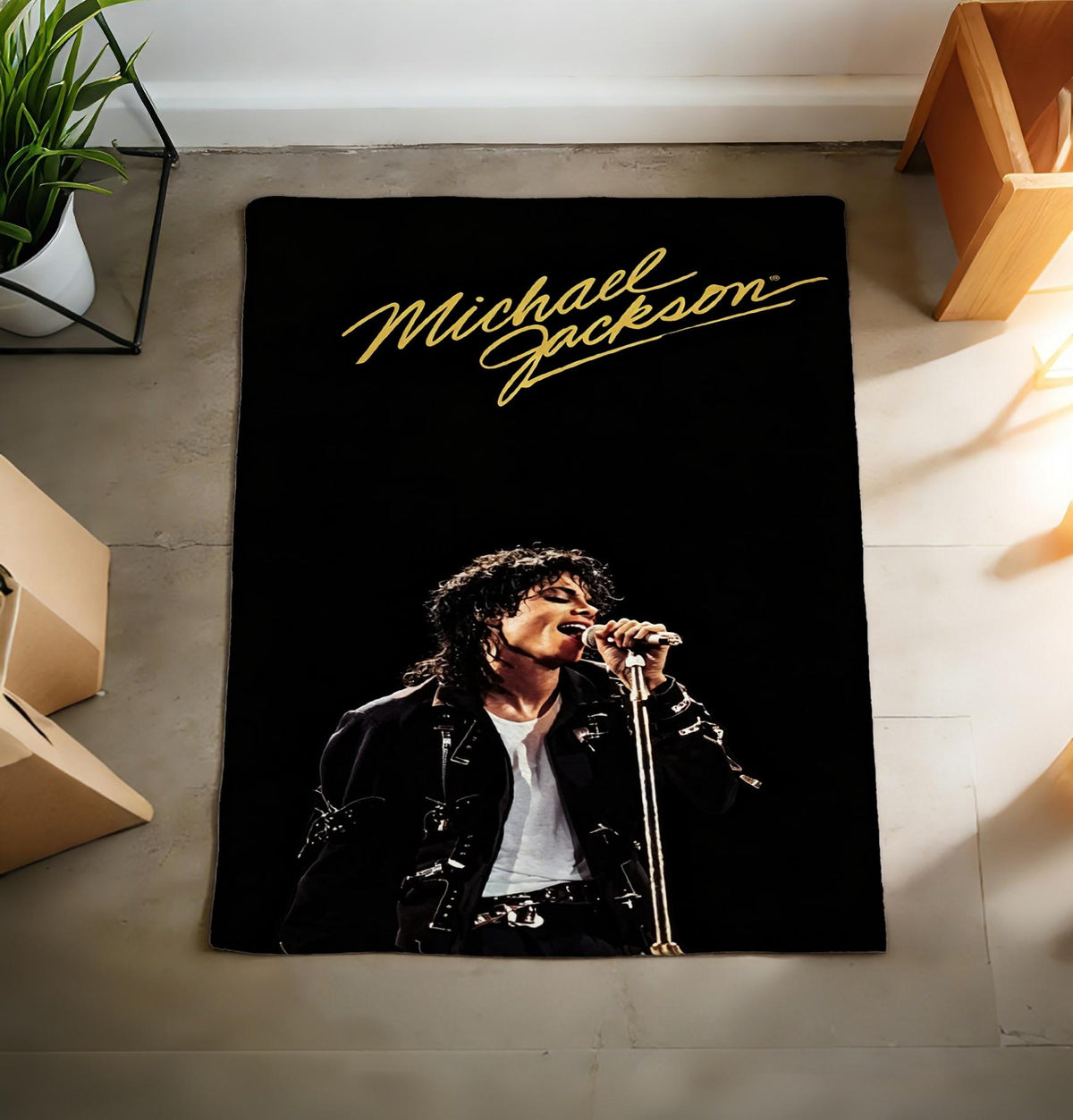 Michael Jackson Flannel Throw Blanket, Classic Pop Music Fan Decor