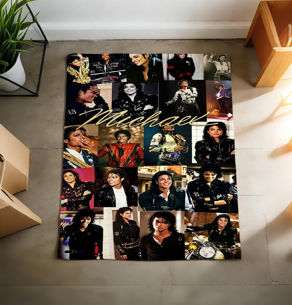 Michael Jackson Blanket Soft Throw, Ready-Made Flannel Throw, Timeless Keepsake Gift for MJ Fans & Classic Pop Music Lovers