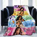 Pop Girl Group Flannel Blanket, Colorful Friendship Throw, Soft Cozy Music Fan Blanket, Teen Bedroom Decor and Birthday Gift