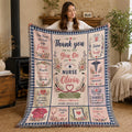 Thank You, Nurses Gifts for Women, Cute Nurses Week/Appreciation Gifts, LPN RN Nurse Blanket, Nursing Student Graduation Gift