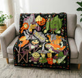 Personalized Nightmare Before Christmas Blanket Soft Throw, Custom Name Halloween Throw, Jack Skellington Kids Blanket, Spooky Gift