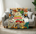 Toy Story Halloween Skeleton Blanket, Custom Name Spooky Throw, Child Gift