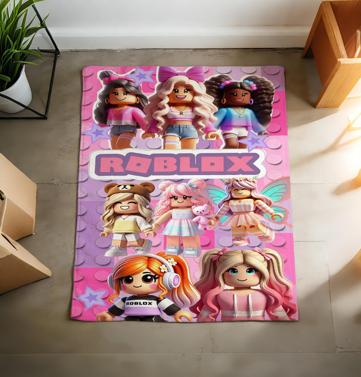 Roblox Blanket Soft Throw, Gift For Young Game Fans