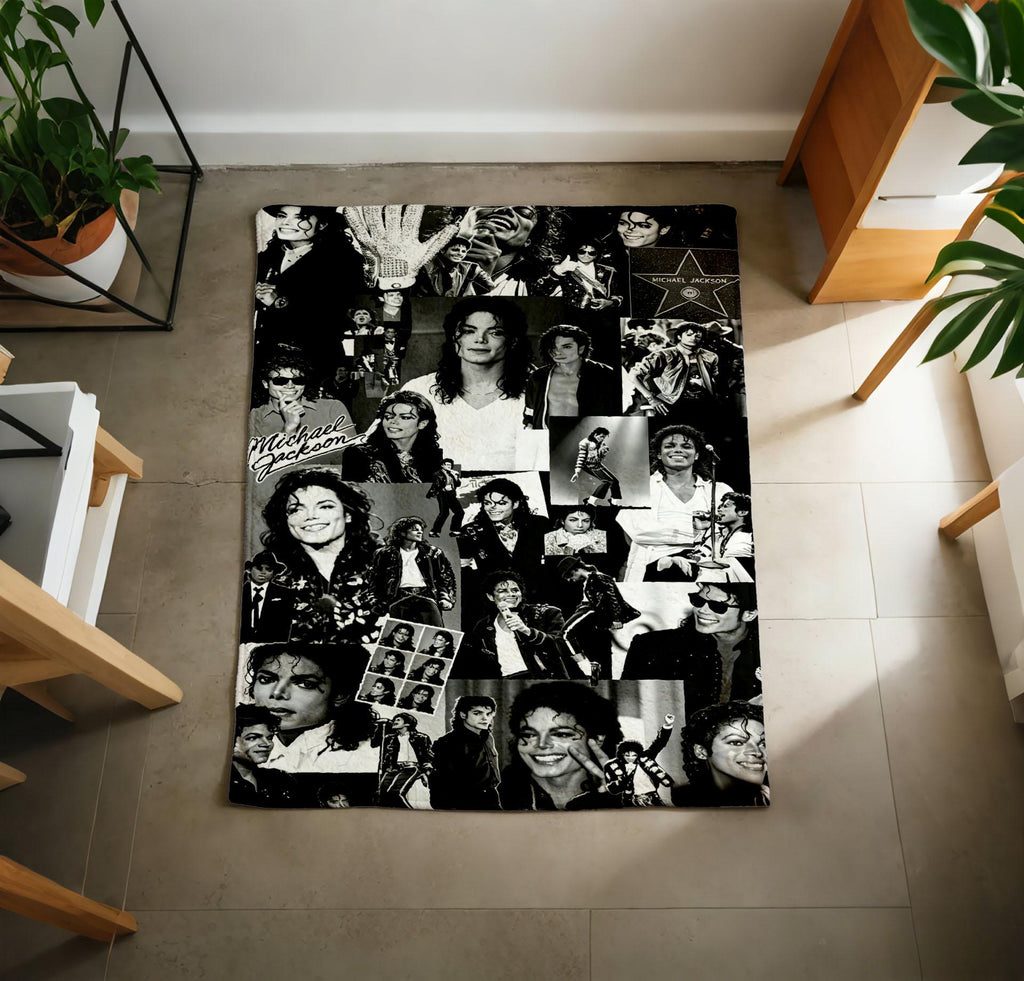 Michael Jackson Silhouette Art Flannel Blanket, Music Enthusiast Sofa Throw