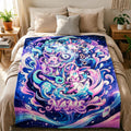 Custom Name Eeveelutions Throw Blanket, Anime Blanket, Kids Birthday Gift