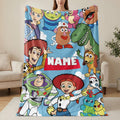 Personalized Toy Story Blanket Custom Name Kids Gift | Woody Buzz Birthday Throw
