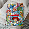 Personalized Toy Story Blanket Custom Name | Kids Birthday Gift Woody Buzz Lightyear Throw