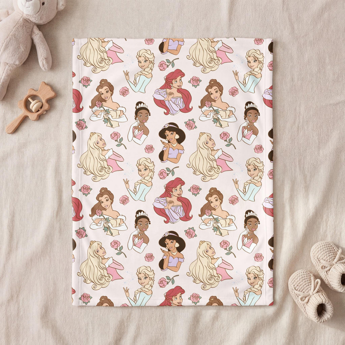 Fairytale Princess Kids Blanket, Beloved Character Cozy Throw, Magical Girl Room Decor, Royal Fan Gift, Toddler Nursery Play Mat