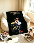 Michael Jackson Portrait Blanket Soft Throw, Music Flannel Blanket, Birthday Gift For MJ Fans