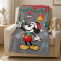 Minnie Mickey Merry Christmas Blanket, Disney Christmas Woven Blanket, Christmas Light Mickey And Minnie Blanket, Disneyland Christmas Gift