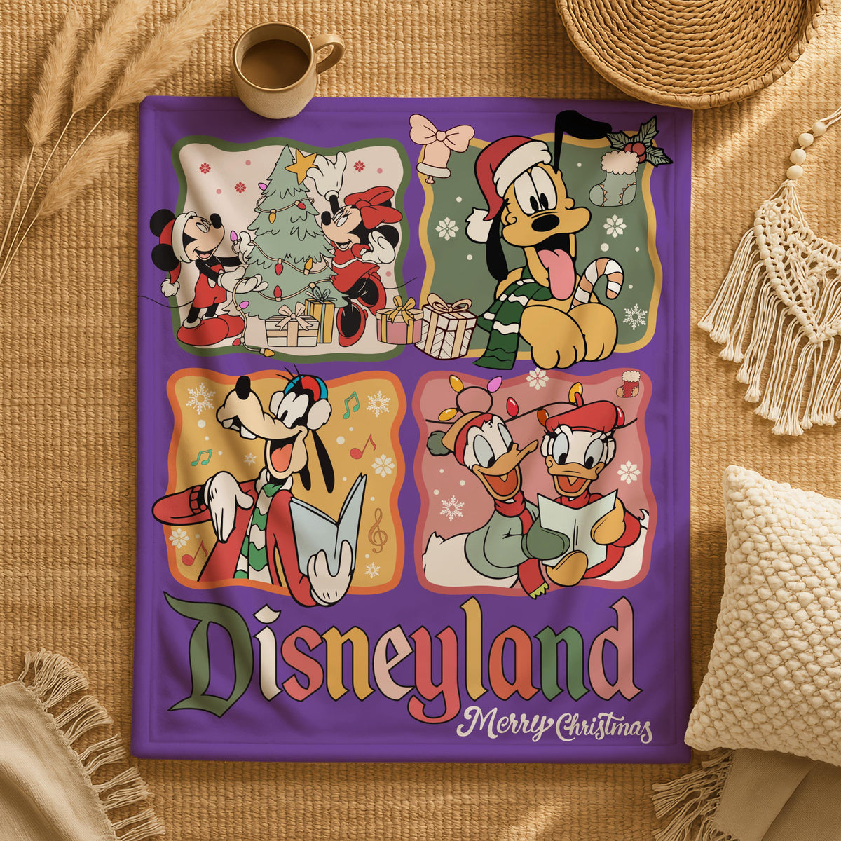 Mickey and Friends Christmas Blanket, Disneyland Blanket, Merry Christmas Blanket, Disney Mickey's Very Merry Christmas Blanket, Xmas Gift