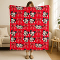 Mickey and Minnie Christmas Blanket, Couple Love Throw, Minky Fleece Sherpa