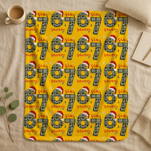 6-7 Christmas Blanket, Boy Christmas Blanket, 67 Throw Blanket,Merry Christmas,Fun Xmas Throw,Holiday Throw,Viral Humor Xmas Throw Blanket