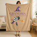Personalized Halloween Grandma Blanket, Family Halloween Blanket, Funny Witch Blanket, Halloween Grandma, Mimi Gift, Custom Nana Blanket