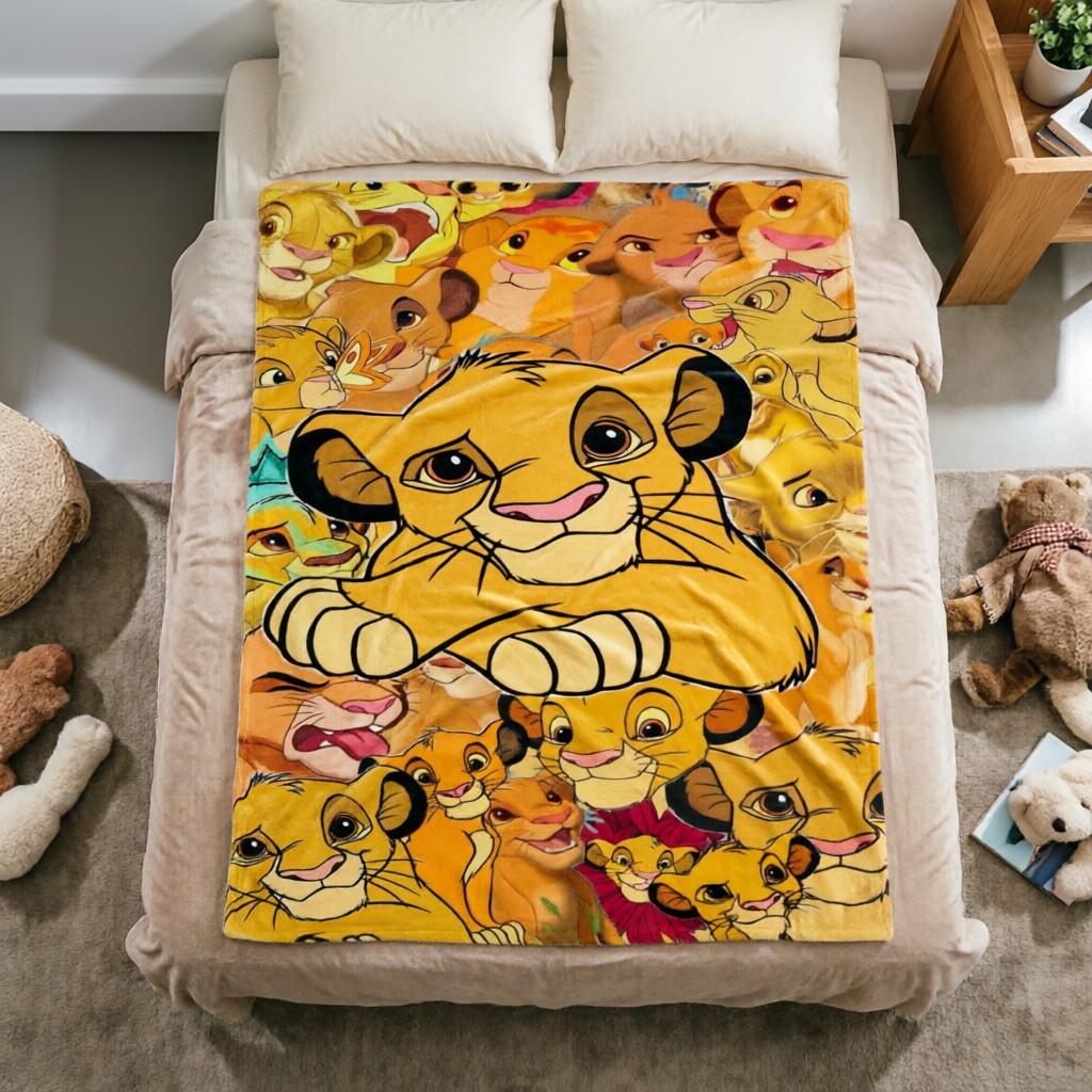 Lion King Soft Throw Blanket, Warm Cozy Decor Gift For Simba Fans