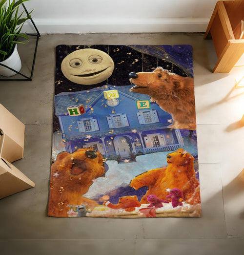 Bear In The Big Blue House Soft Throw Blanket, Cartoon Gift For Young Fans