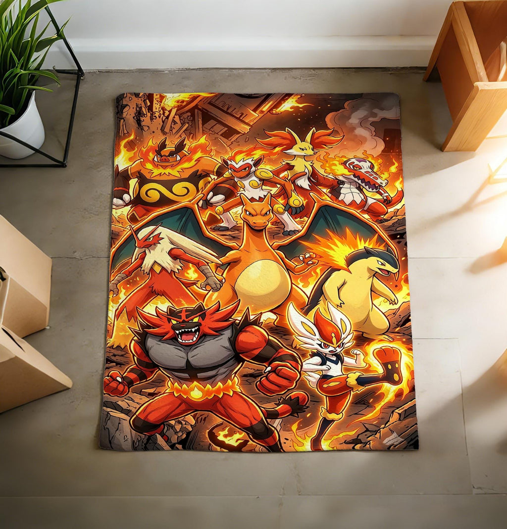 Pikachu Flannel Throw Blanket, Electric Monster Anime Decor, Soft Warm Gaming Gift