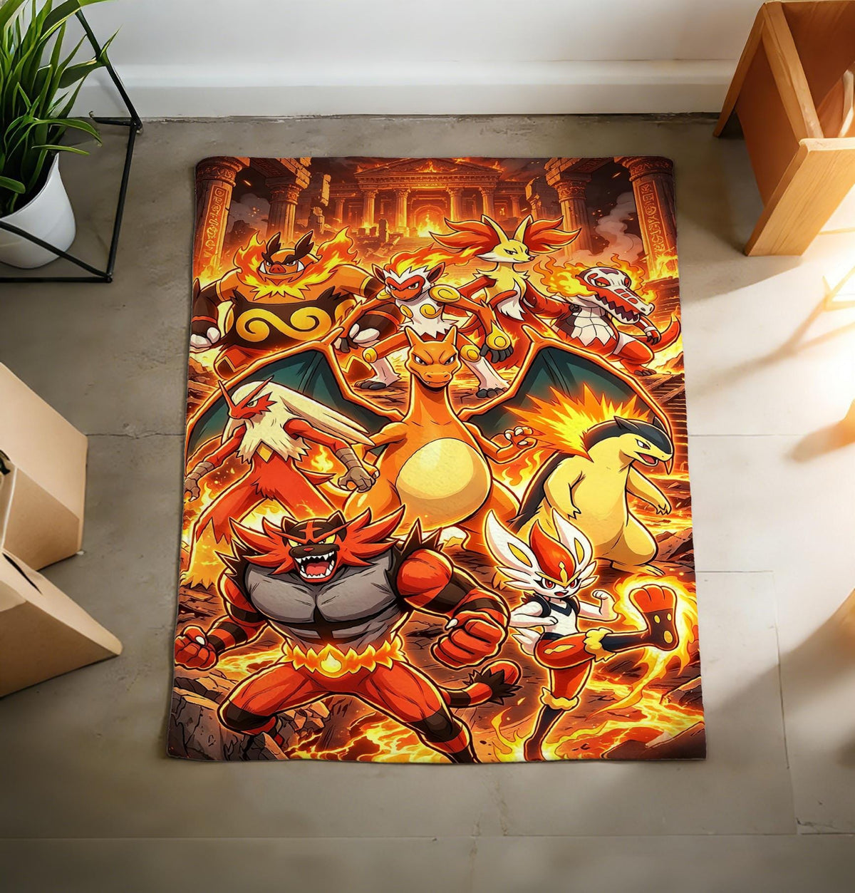 Pikachu Flannel Throw Blanket, Electric Monster Anime Decor, Soft Warm Gaming Gift
