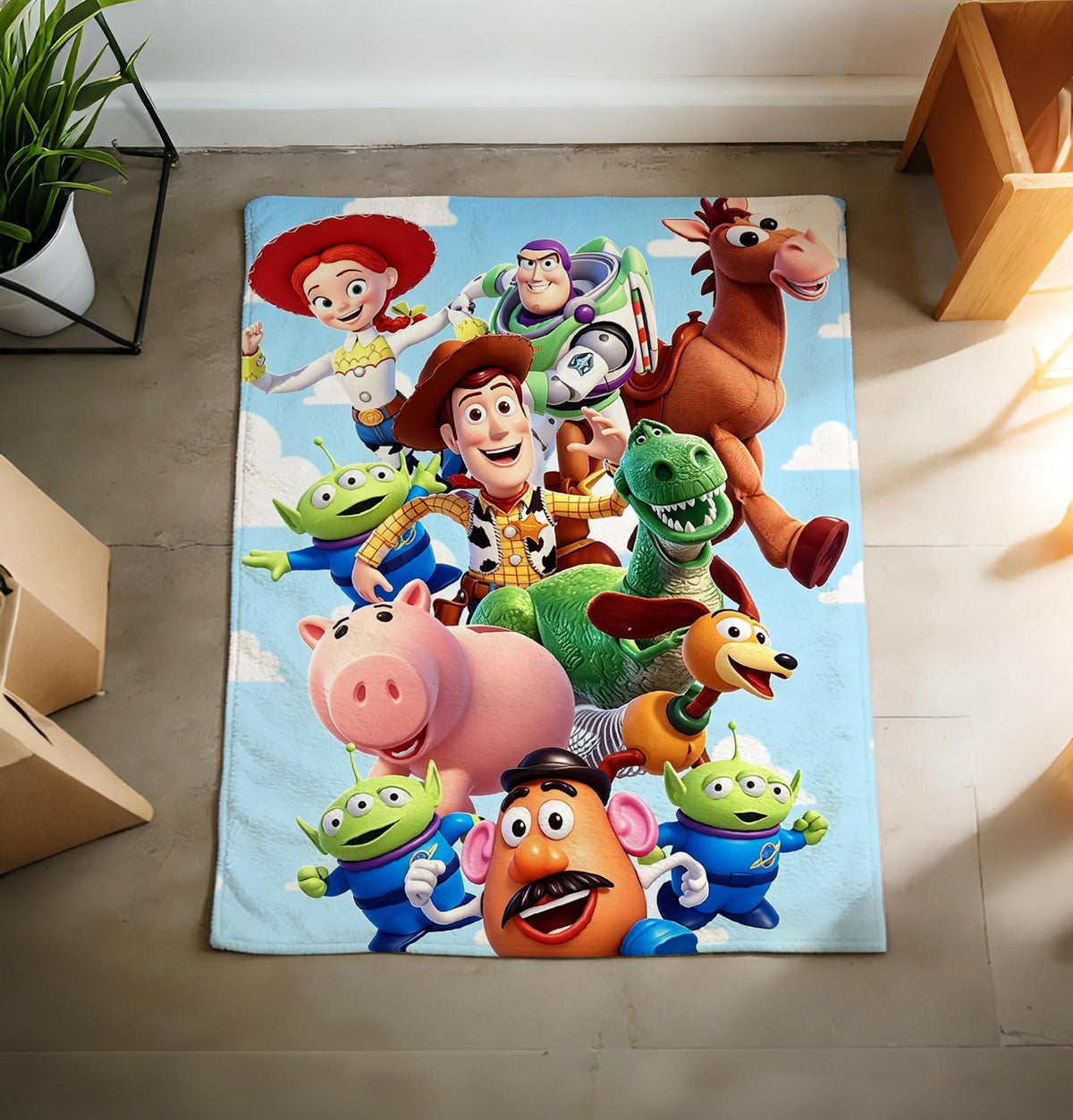 Blanket Soft Throw, Toy Story Printed All-Season Couch Gift Blanket for Kids & Animation Fans