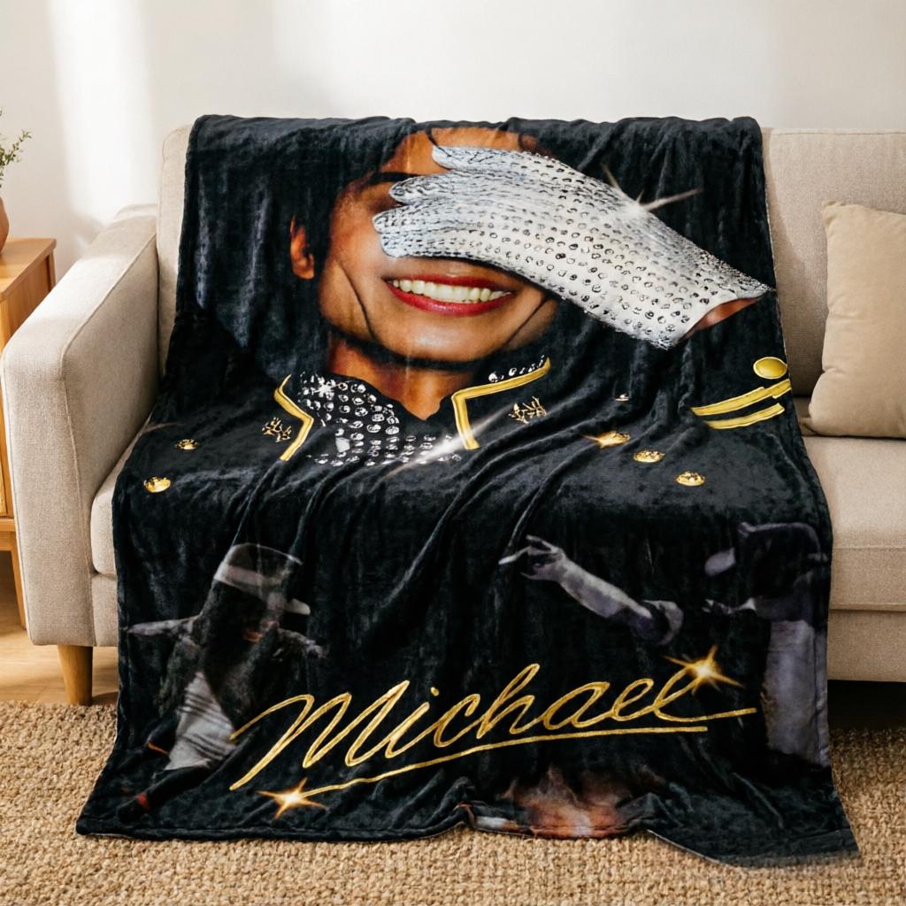 Iconic Michael Jackson Glove Throw Blanket, Classic Blanket, Fan Birthday Gift