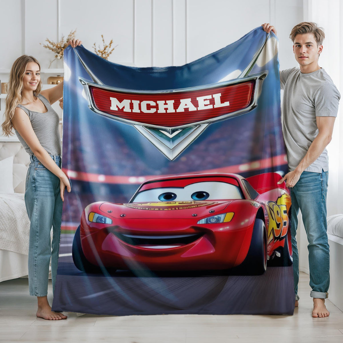 Personalized Cars Characters Blanket