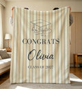 Personalized College Graduation Gift,Custom Name Flannel Blanket,Senior Night,Graduate Keepsake,Idea From Parent,Freshman College Present