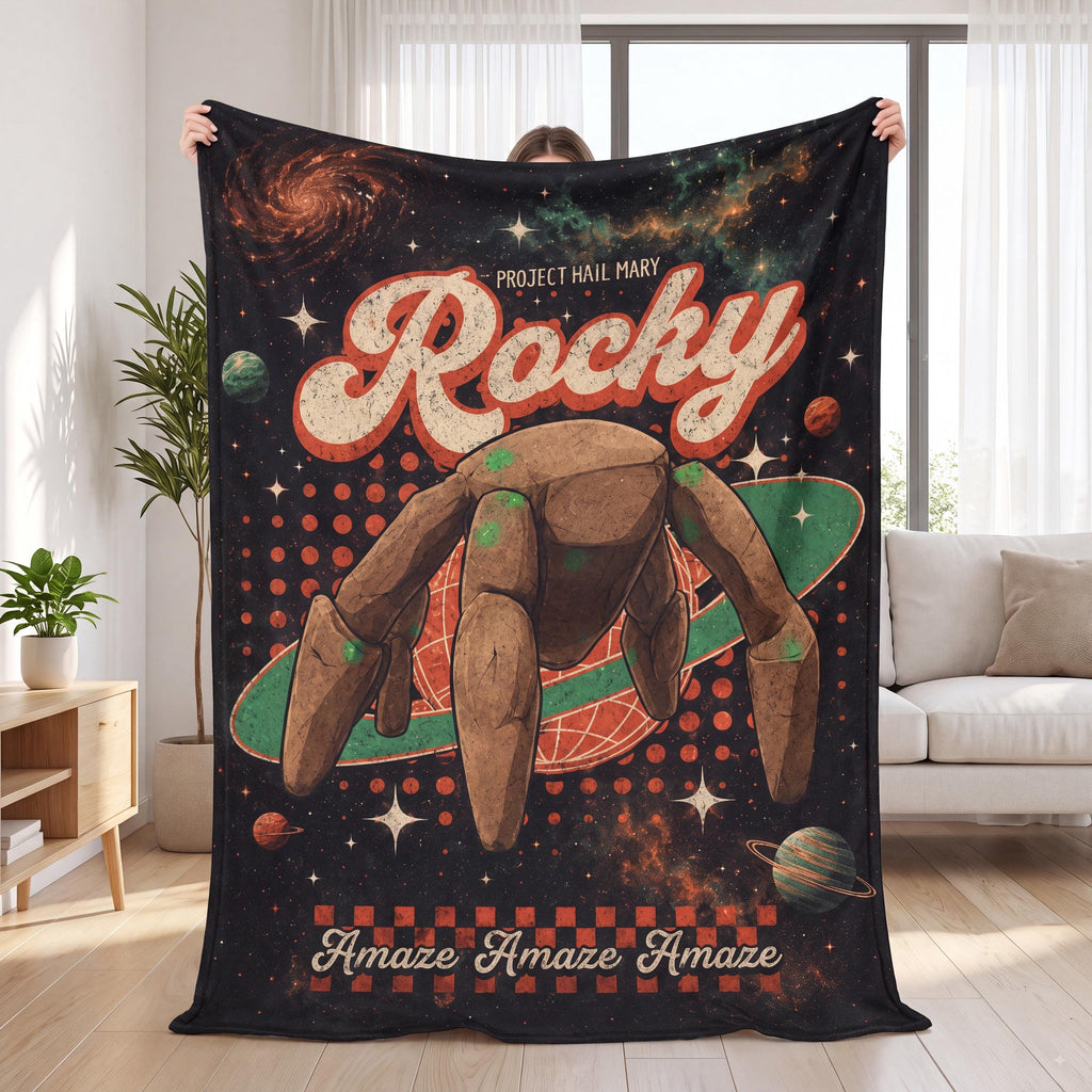 Custom Name Space Alien Flannel Blanket Personalized Sci-Fi Reader Gift Funny Bookish Cozy Throw Science Fiction Nerd Gift For Adult