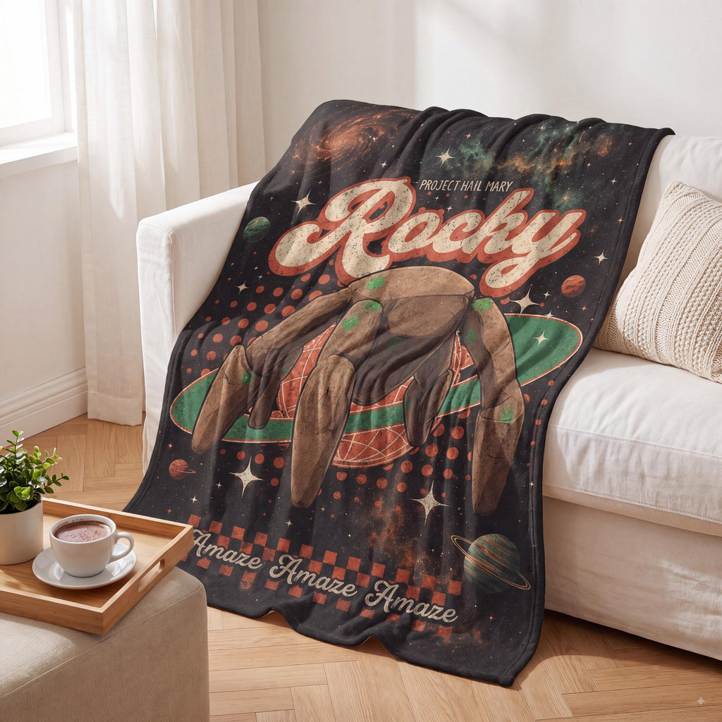 Custom Name Space Alien Flannel Blanket Personalized Sci-Fi Reader Gift Funny Bookish Cozy Throw Science Fiction Nerd Gift For Adult