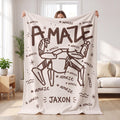 Personalized Flannel Blanket Custom Name, Sci-Fi Alien Rocky Throw Amaze Space Fan Gift, Cozy Reading Blanket For Book Lover, Astro Nerd