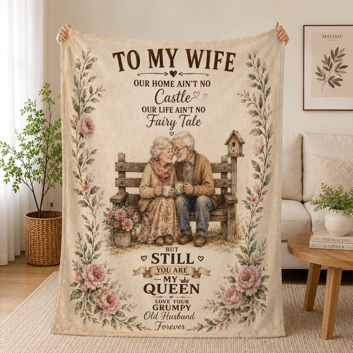 Gifts for Wife from Husband, Wife Blanket, Anniversary Gift for Wife, Romantic I Love You Throw Blanket, Birthday Christmas Mothers Day Gift