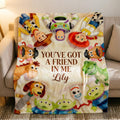 Custom Name Toy Story You've Got A Friend In Me Throw Blanket, Kids Birthday Gift