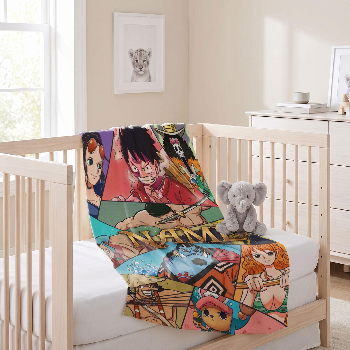 Straw Hat Pirates Custom Name Blanket One Piece Crew Collage Throw Epic Anime Bedding Grand Line Fan Decor Gift