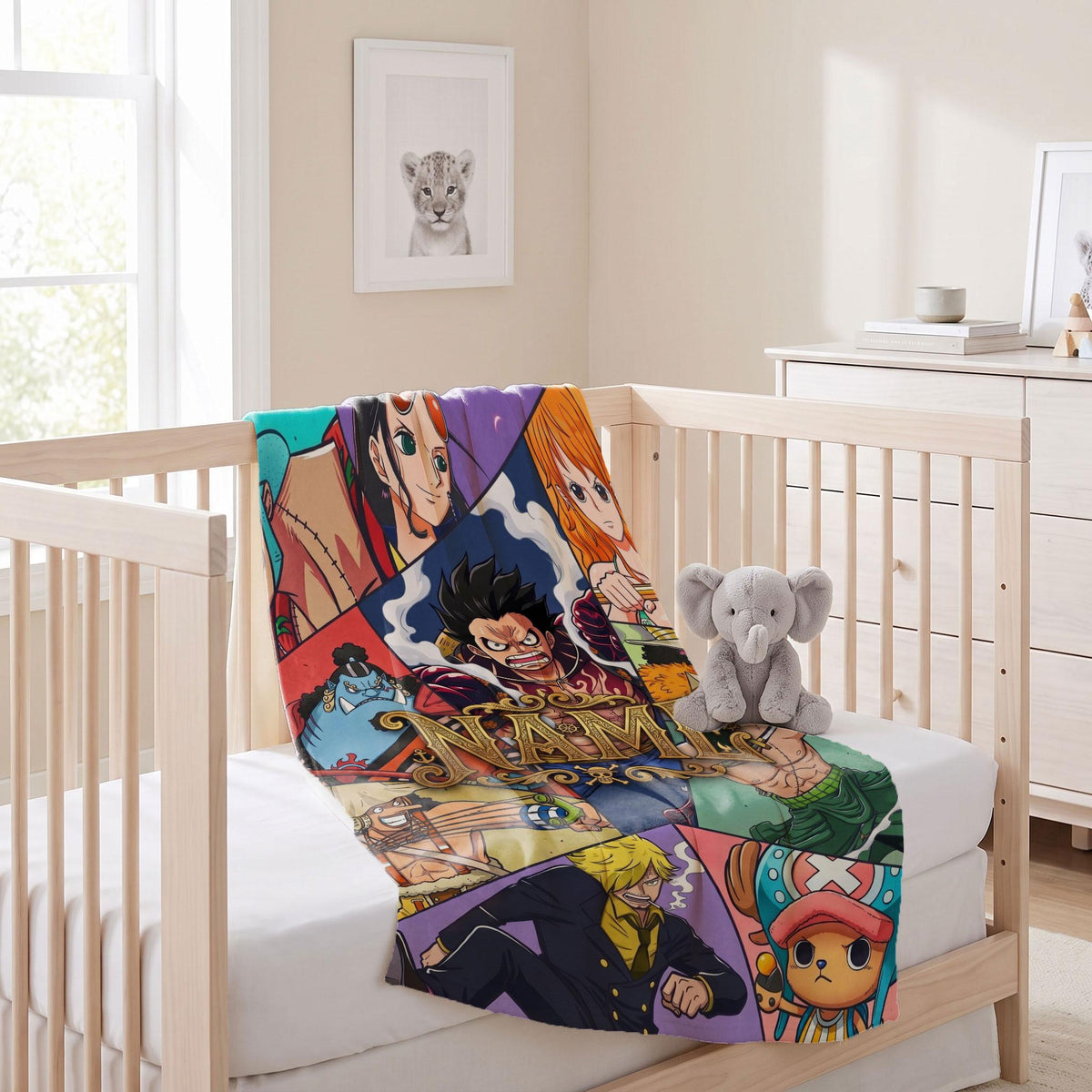 Epic One Piece Crew Custom Name Blanket Straw Hat Pirates Collage Throw Vintage Pirate Logo Bedding Anime Fan Gift