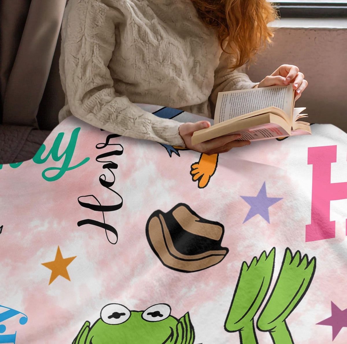 Personalized Disney The Muppets Blanket, Custom Name The Muppet Show Blanket, Disney Kermit Gonzo Rizzo Piggy Blanket,TV Show Muppet Blanket