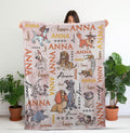Custom Name Disney Dog Blanket, Personalized Disney Pet Blanket, Disney Home Decor, Dog Lover Gift, Birthday Gift Kids, Dog Mom Dad Gift,